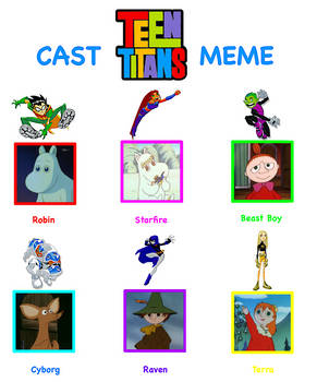 Teen Titans Cast Meme - Moomin style