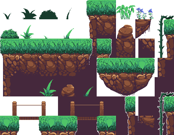 Forest Tilemap for Plataform games by PixelEdward on DeviantArt