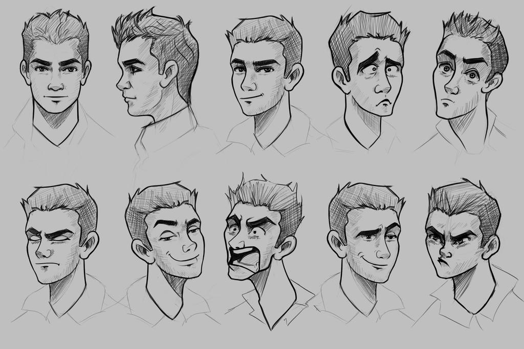 Expressions sheet for upcoming Animation. by rainwalker007 on DeviantArt