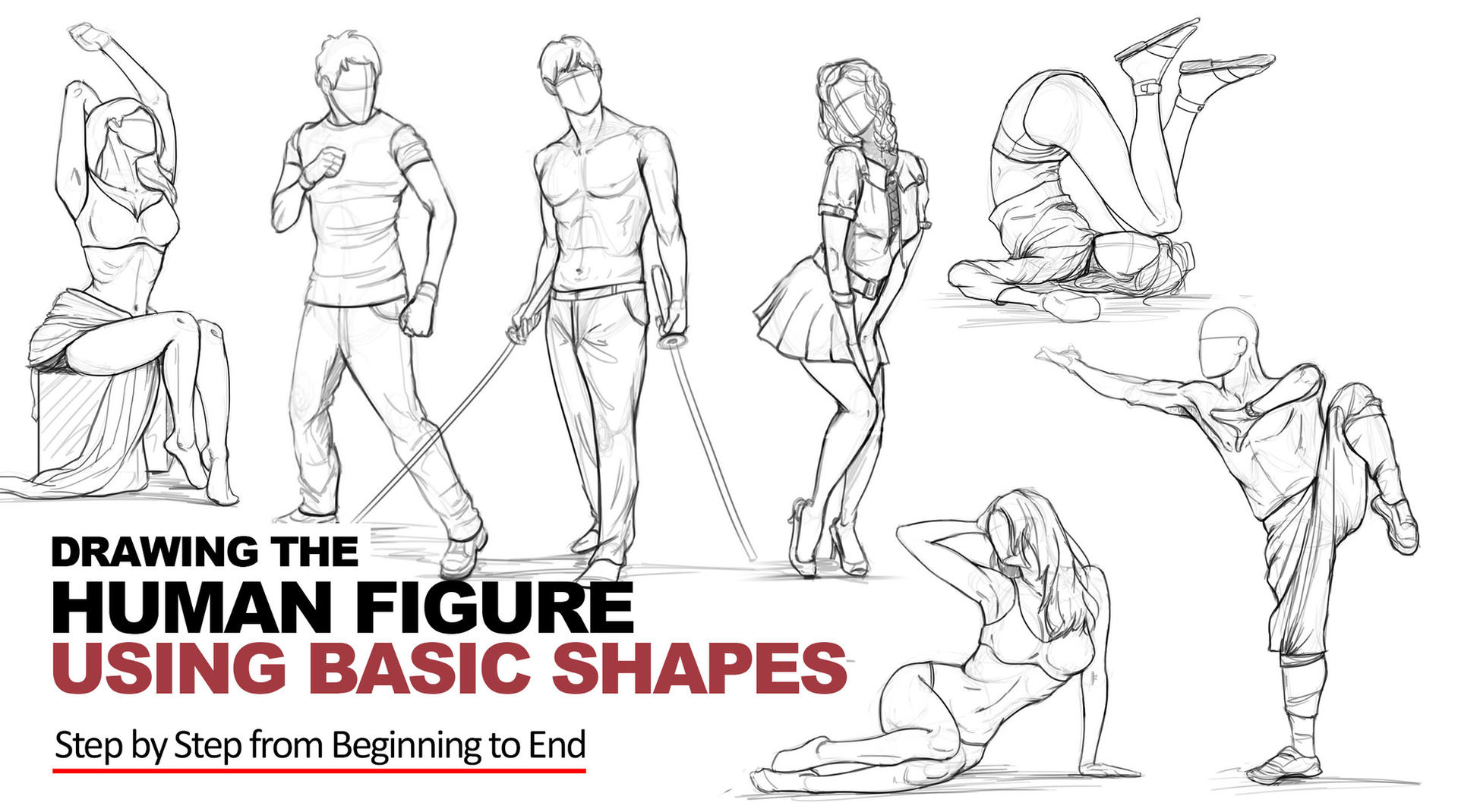 Human Easy Draw Drawing the Human Figure Using Basic Shapes Course by rainwalker007 on ...