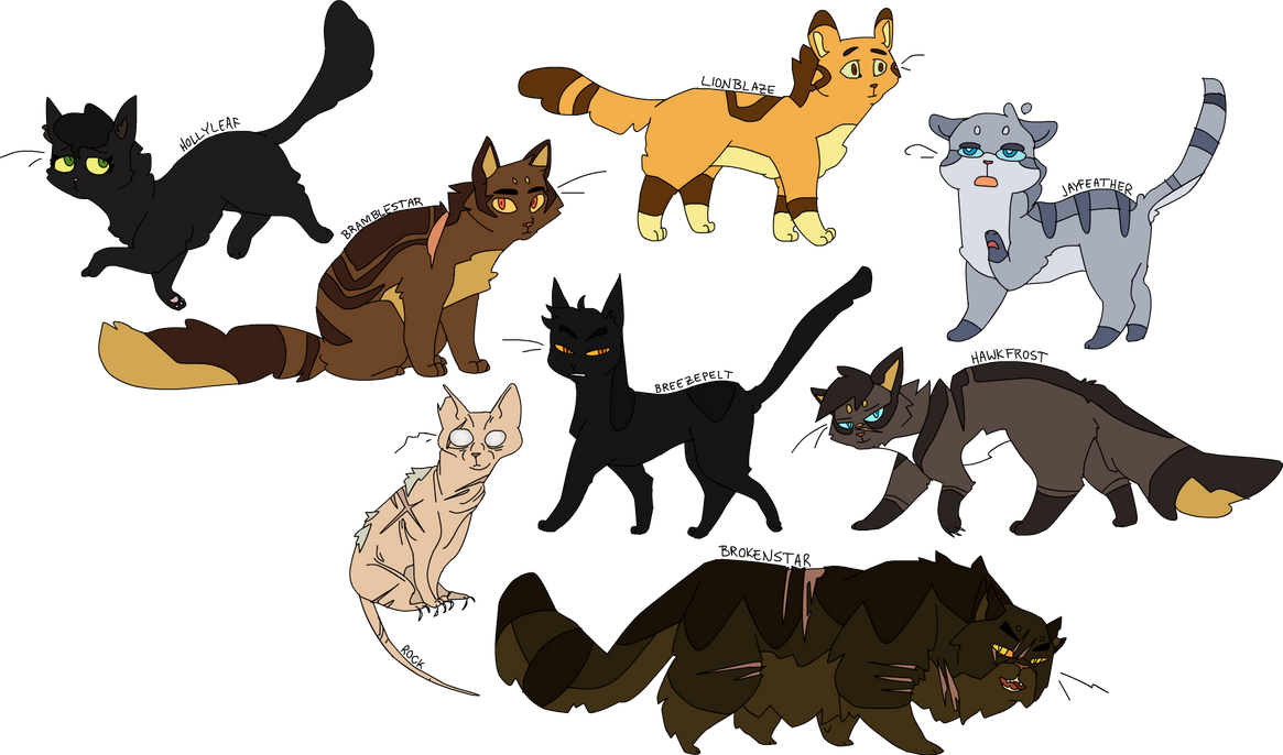 Warrior cats stuff - Time for an elimination game! I picked out a bunch of  cats I knew and made a collage of some of Nifty-Senpai's art. So, comment  ONE I repeat
