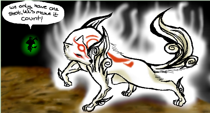 Okami and Issun: Final battle