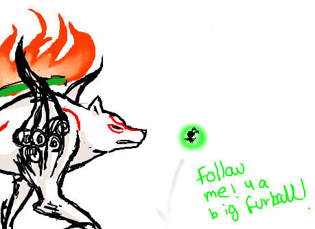 Okami and Issun: Follow me