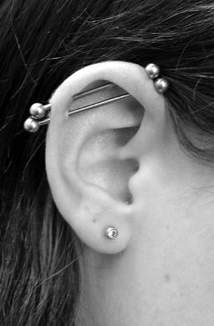 Double Industrial Piercing