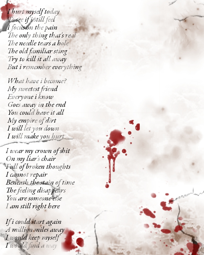 I Hurt Myself Today... by DestructiveDelirium on DeviantArt I Hurt Myself Today... by DestructiveDelirium on DeviantArt