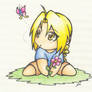 Chibi Ed with a Butterfly