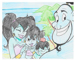 Genie and her family on vacation