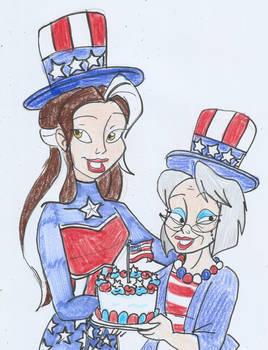 Hayley and Geraldine on July 4th