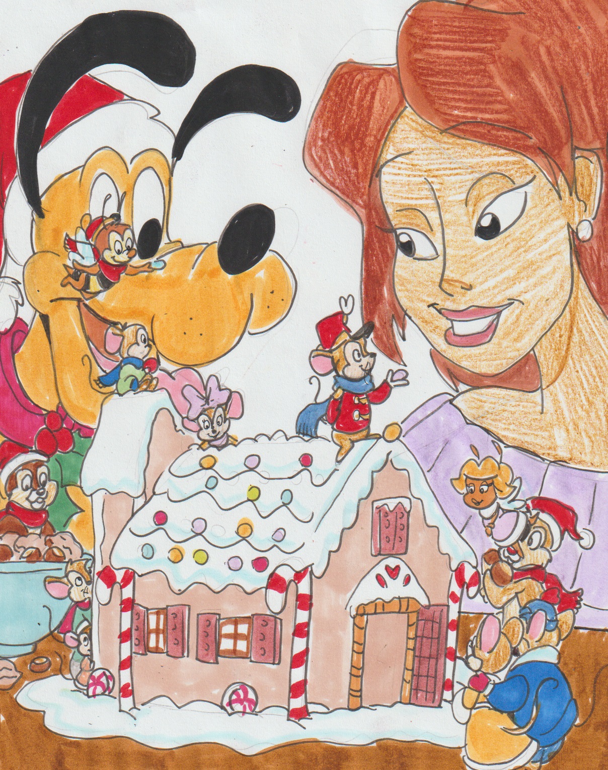 Disney Christmas: Gingerbread House by susanmaravilla on DeviantArt