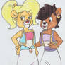 Alisa and Natasha in Agrabah-style clothes