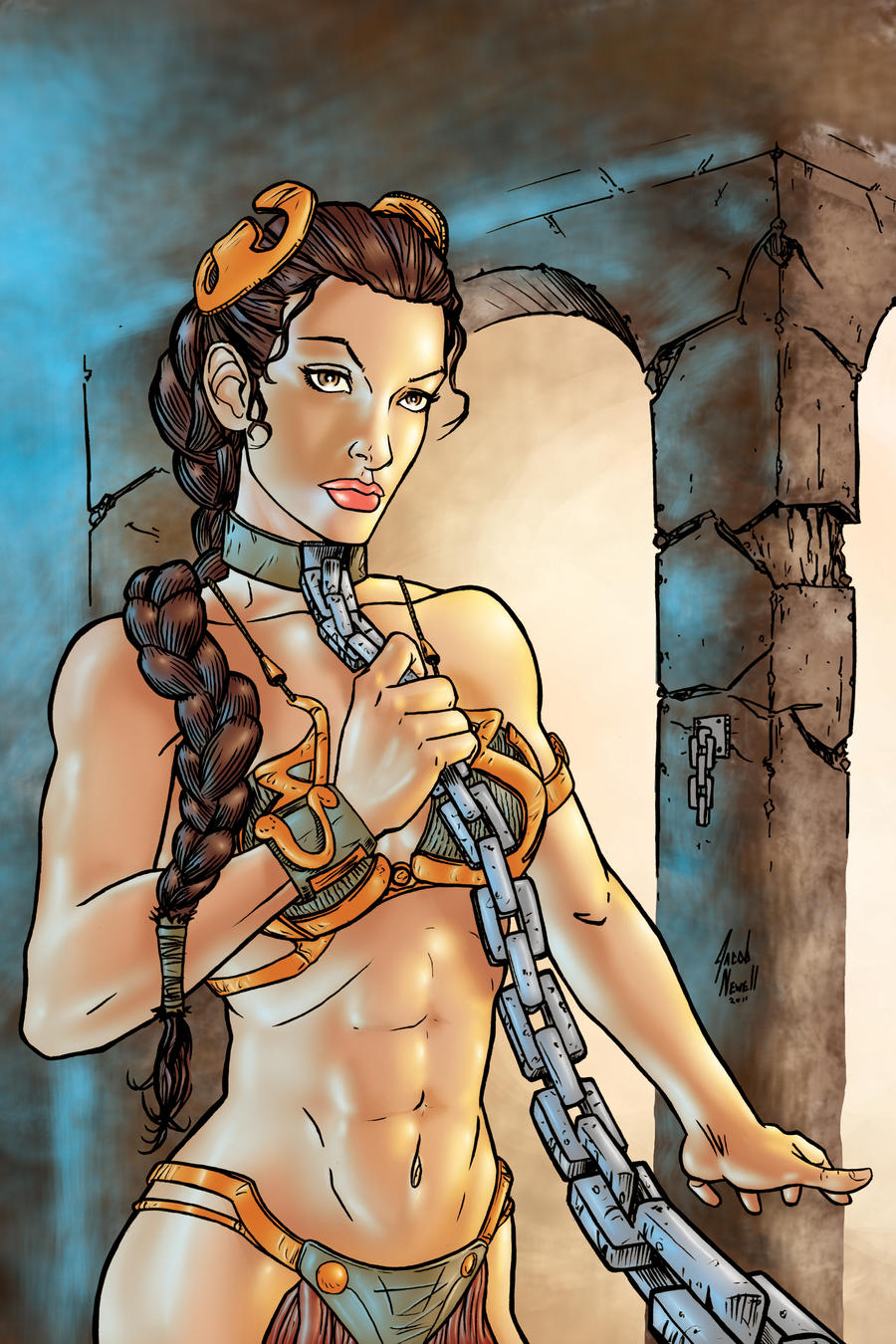 Slave Leia Colored