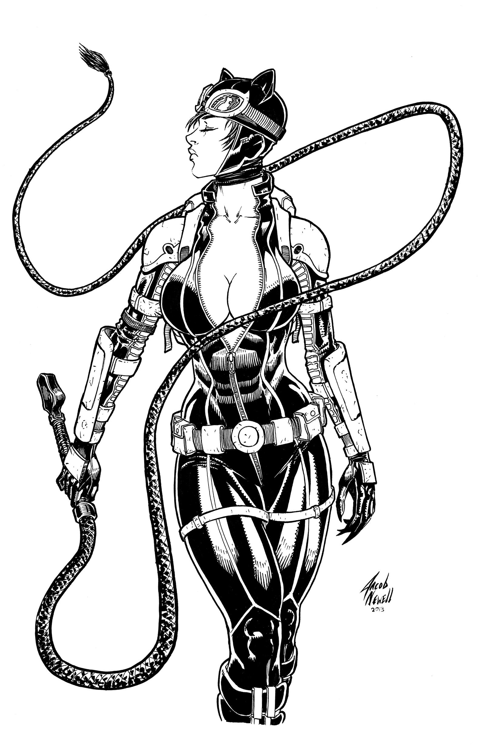 Catwoman Black and White