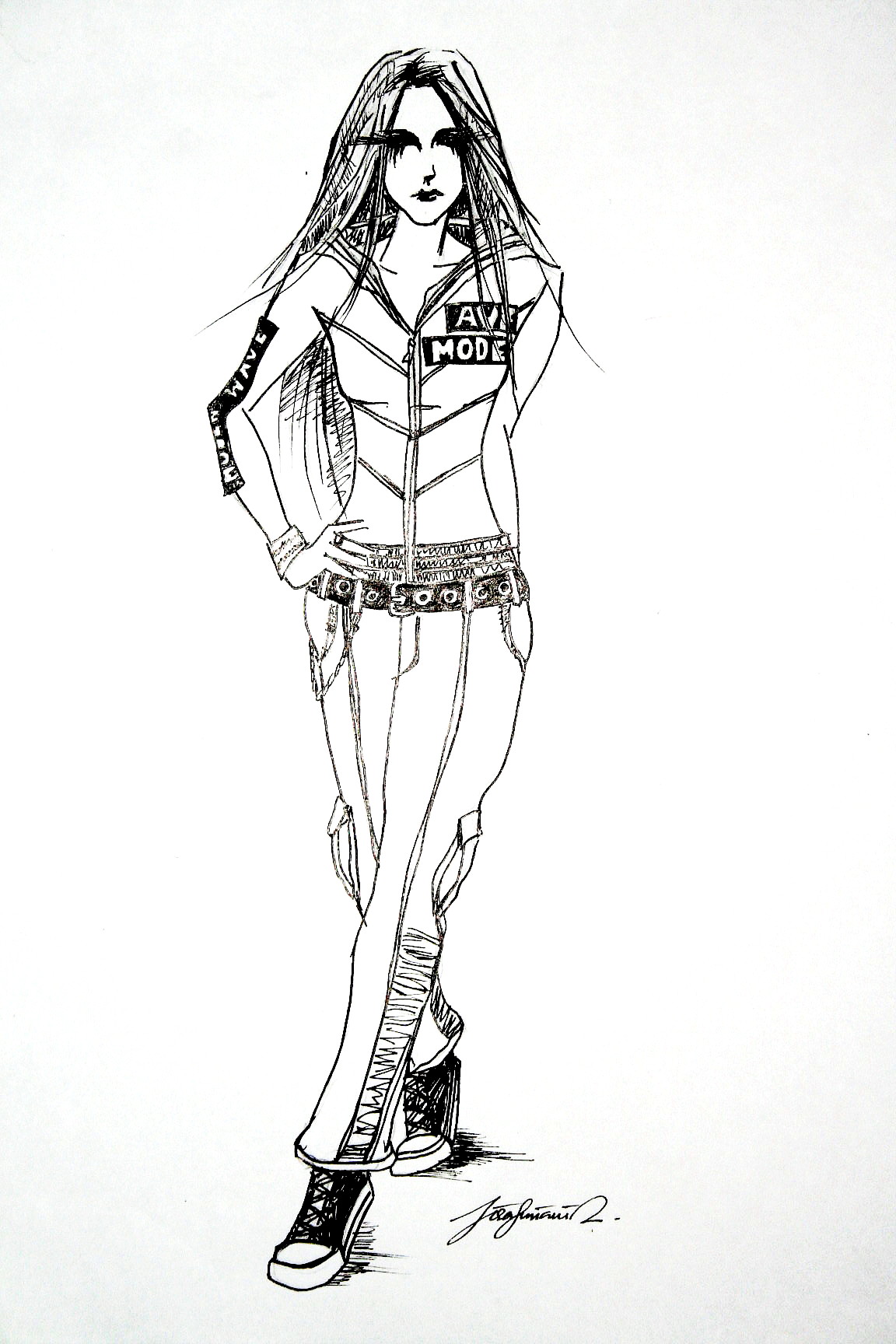 Fashion Sketch on Avril