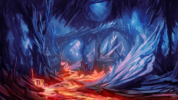 Ice and Fire Cave - Commission