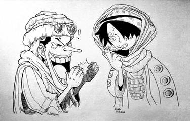 Luffy's imitation of Sanji