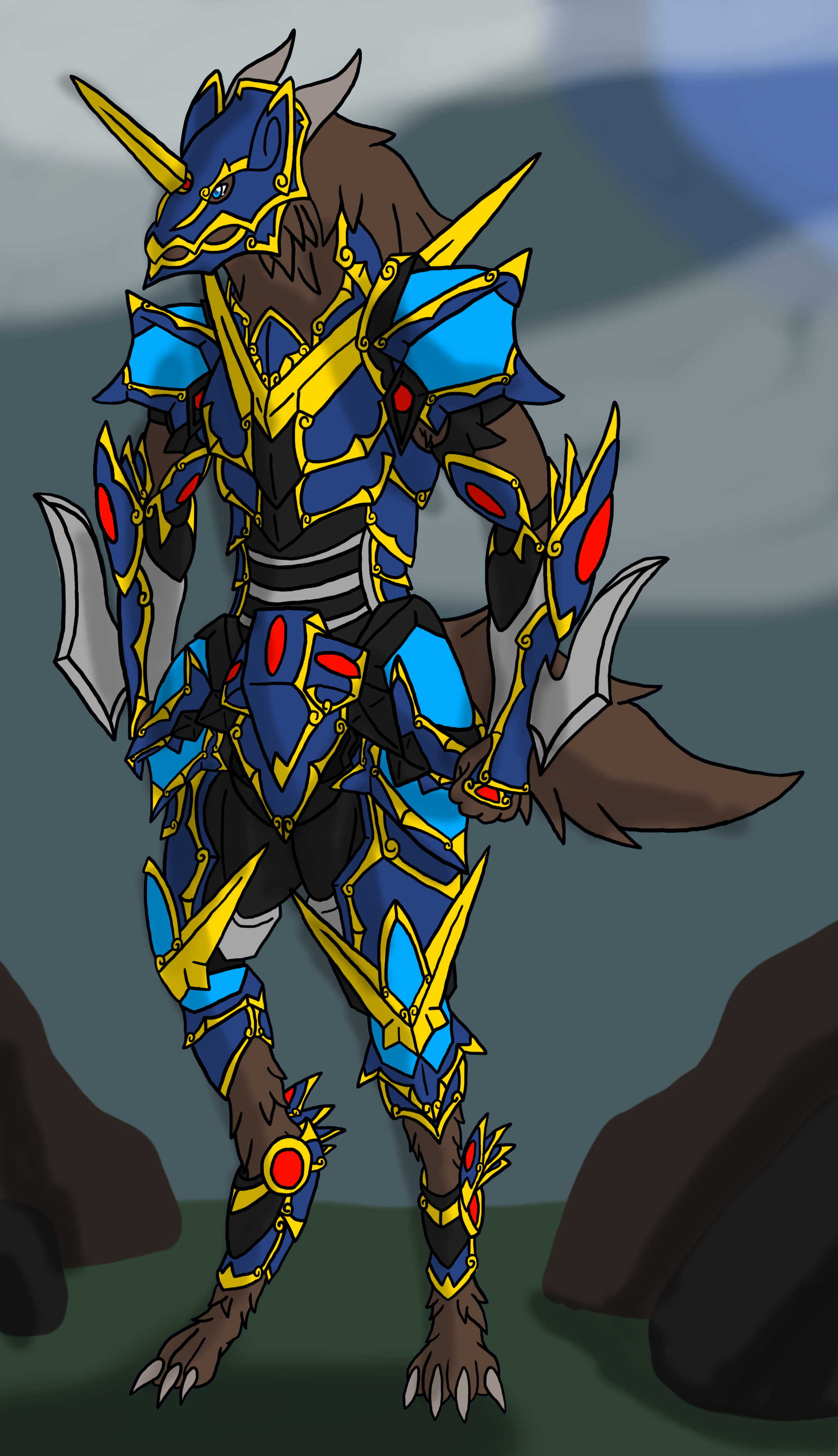 Wolf Knight Dragon Hybrid