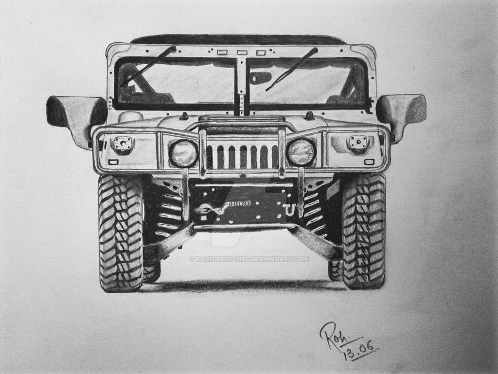 Hummer Sketch by rohitsketches on DeviantArt