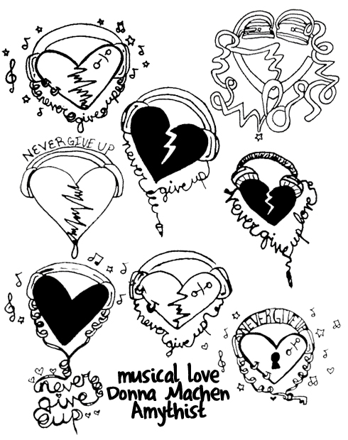 Musical Love Tattoo Flash by amythist on DeviantArt Musical Love Tattoo Flash by amythist on DeviantArt