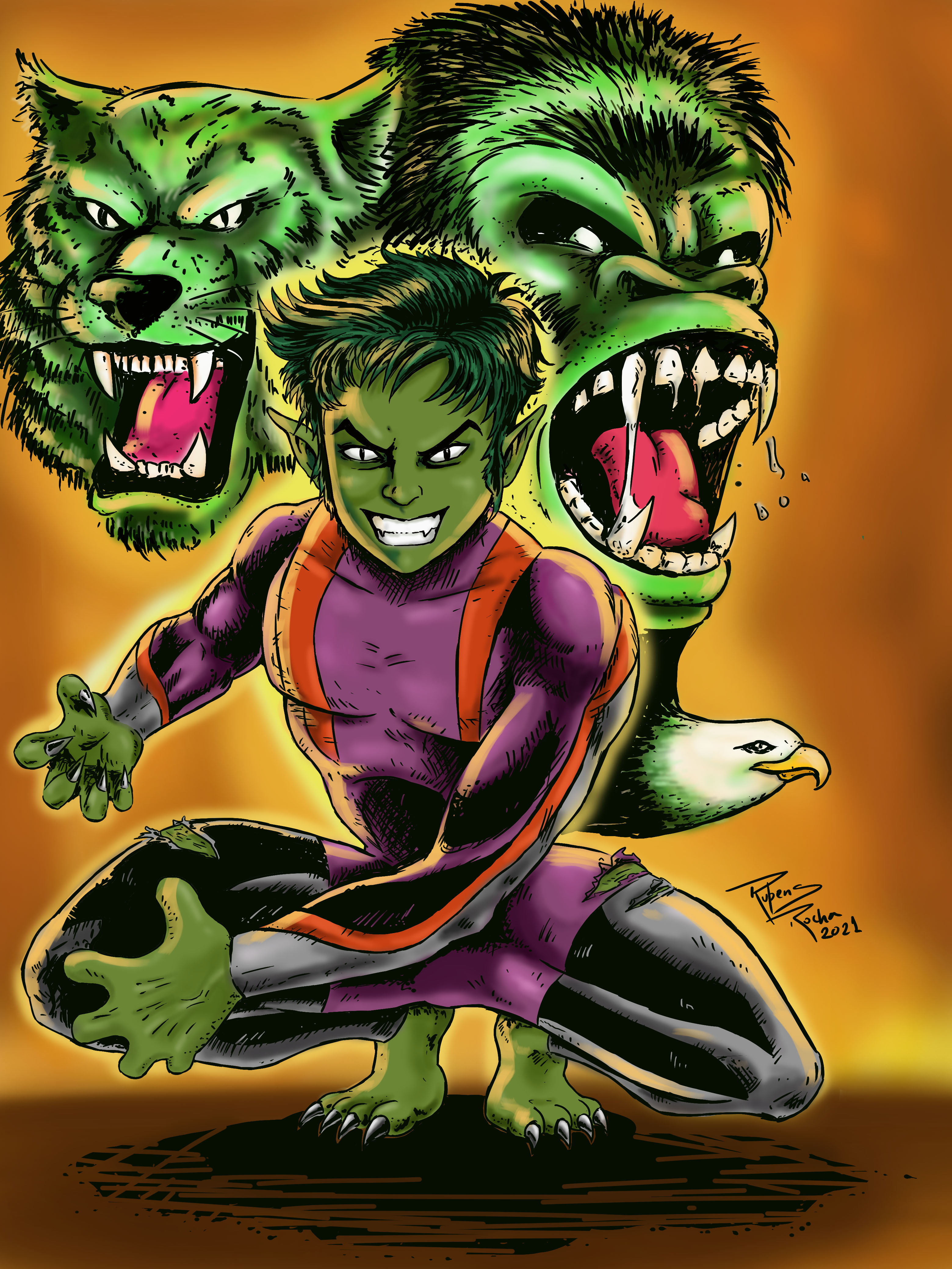 Beast boy by rubensdesenhos on DeviantArt