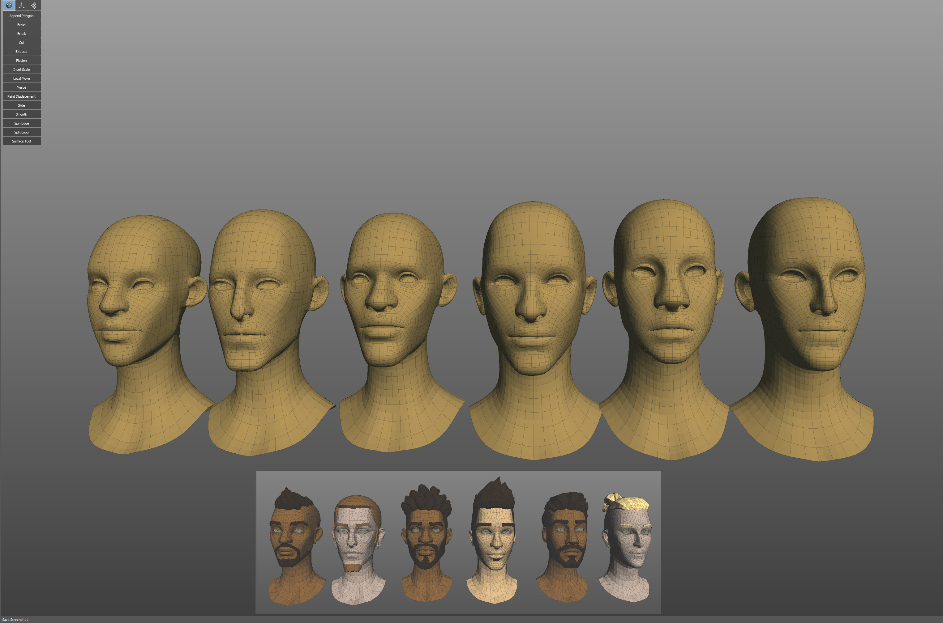 Fortnite Heads Retopology by will2power71 on DeviantArt