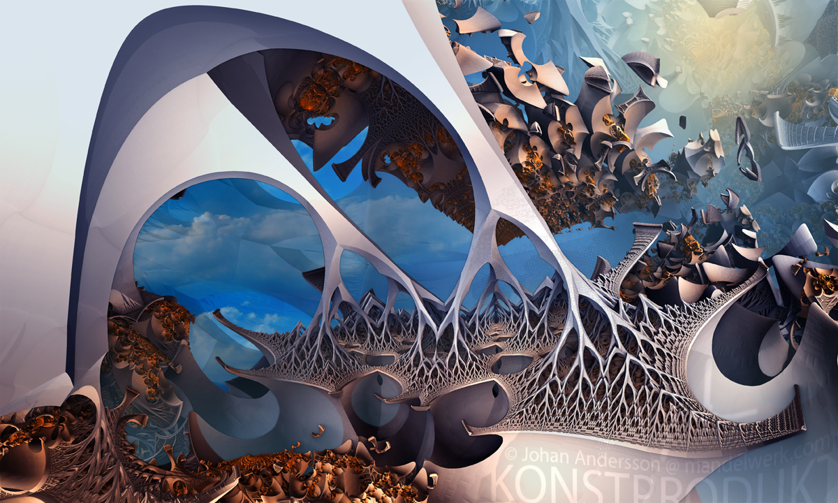 Strange Attractor Woodlands and Spinal Orchid Sky by MANDELWERK