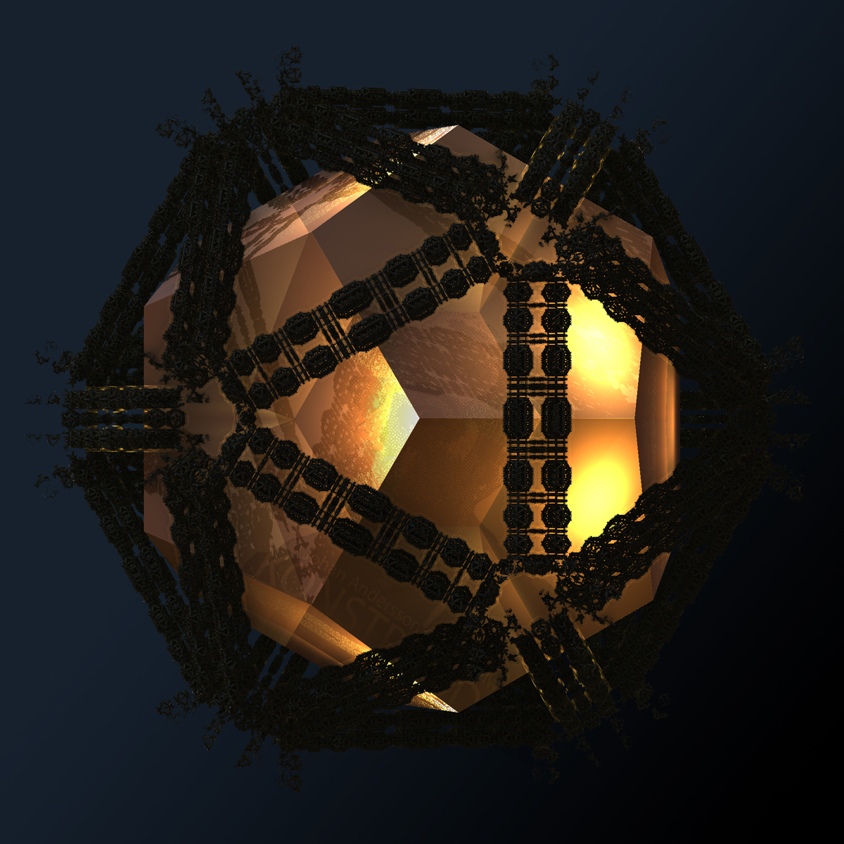 Icosahedral container of fractal enlightenment