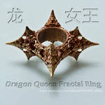Dragon Queen Fractal ring - 3D printed in Bronze by MANDELWERK