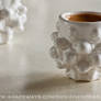Mandelbulb Espresso Cup 3D printed in ceramics
