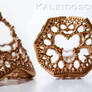 Kaleidoscopic Trees Pendant - 3D printed in Bronze