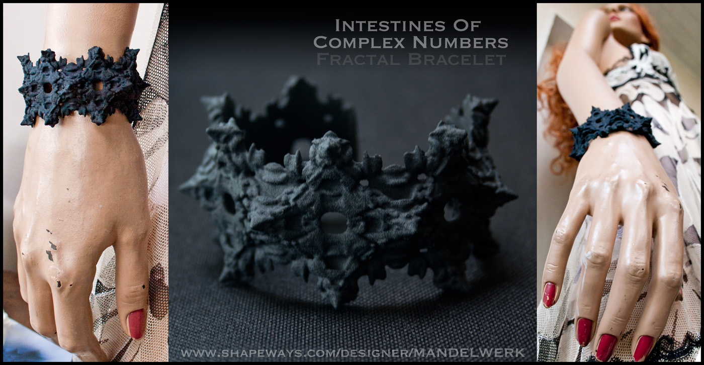 3Dprinted Fractal Bracelet - Intestines of C.N.