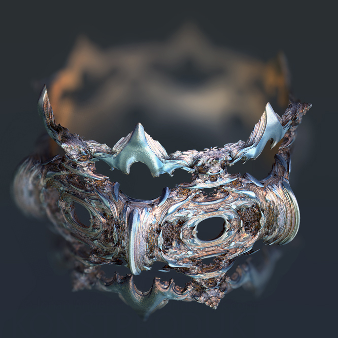 Intestines of complex numbers - 12 spined render by MANDELWERK