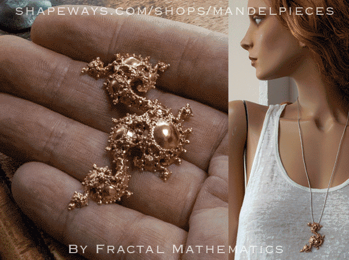 3D Printed Fractal Jewelry -By Fractal Mathematics by MANDELWERK