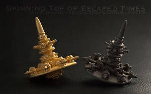 3D printed fractal Spinning top of Escaped Times by MANDELWERK