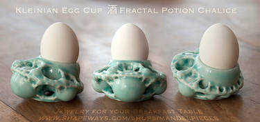 Kleinian egg cup - 3D printed in Ceramics