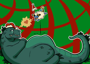 A Mareep Christmas to you, Godzilla!