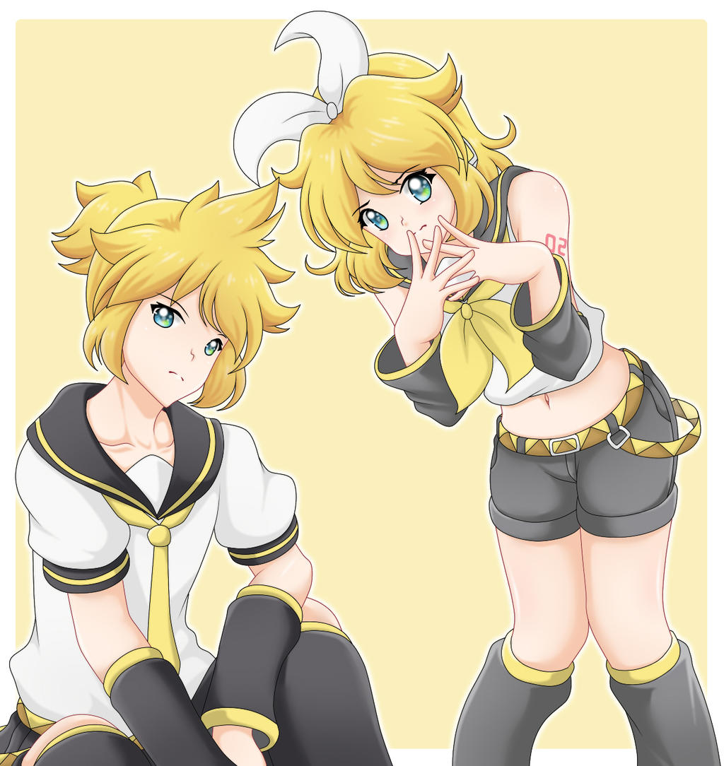 Len and Rin by wah-ngt on DeviantArt