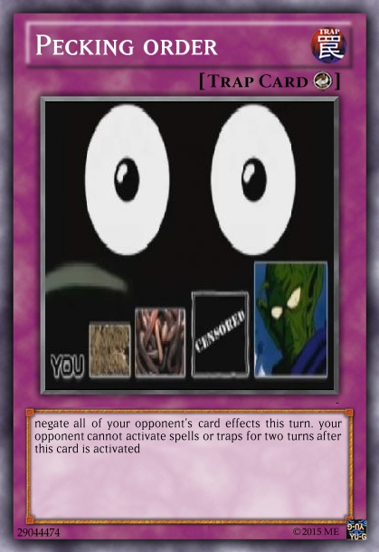 pecking order yu-gi-oh card