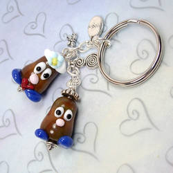 Mr and Mrs P Tater Key Chain