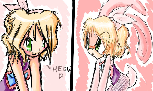 Pink the rabbit two form :D by TheLittleChuu on DeviantArt