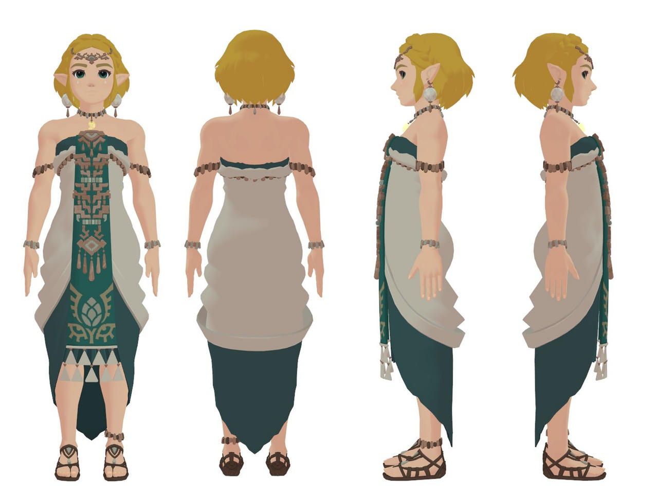 princess zelda zonai dress strapless open back dress The Legend of Zelda: Tears of the Kingdom Princess Zelda (Zonai Dress)