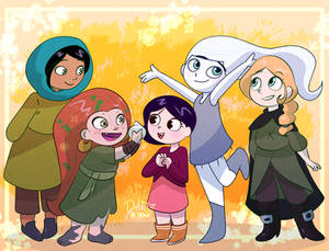 Cartoon saloon girls 