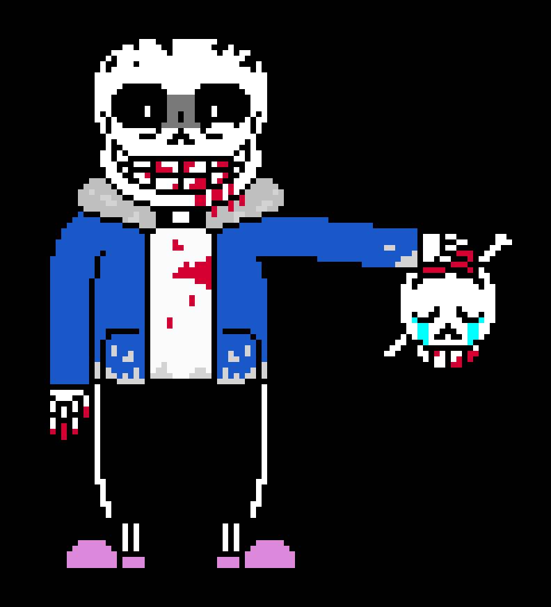 Sans and Underfell Sans Battle Sprites Revamp by JesterBones4150