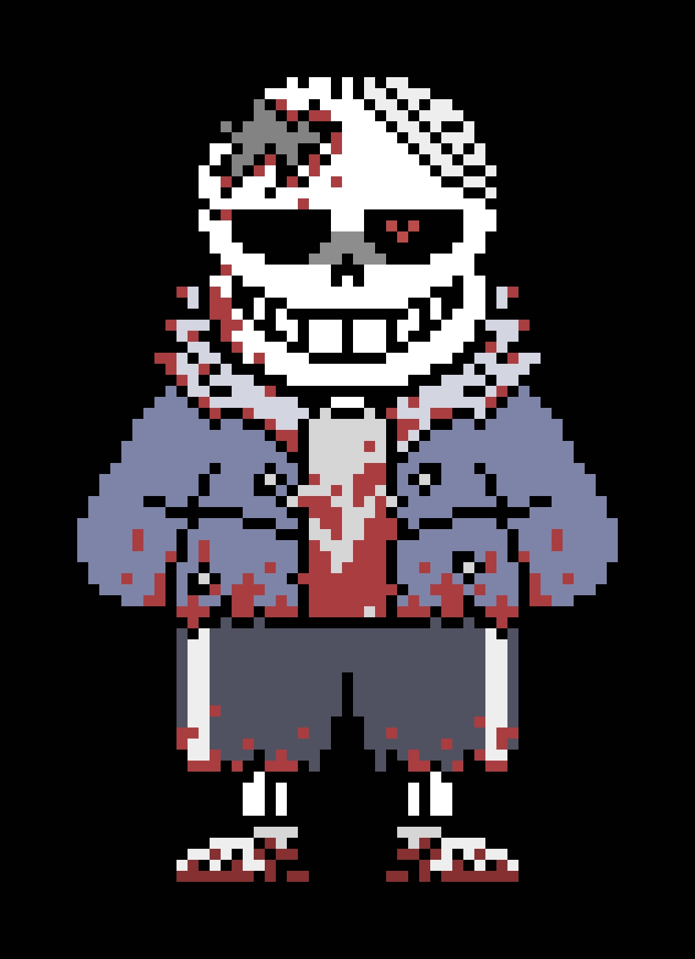 A rough preview of Horrortale!Sans sprites by Beethovenus on DeviantArt