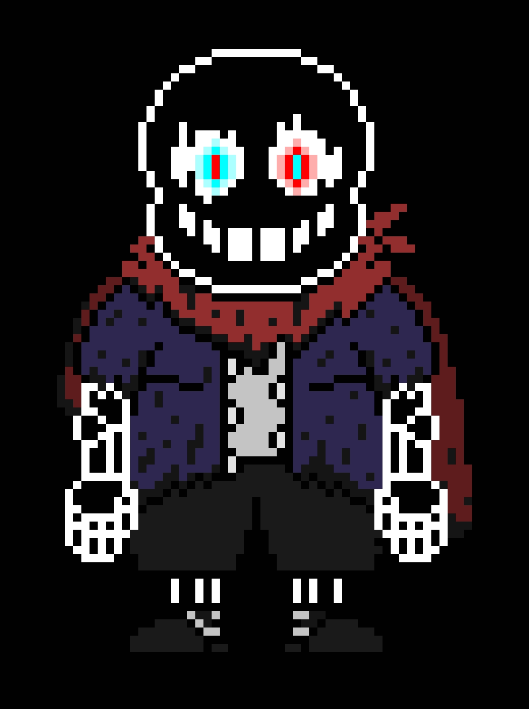 Dust Sans and Dustdust Sans Battle Sprites Revamp by JesterBones4150 on  DeviantArt