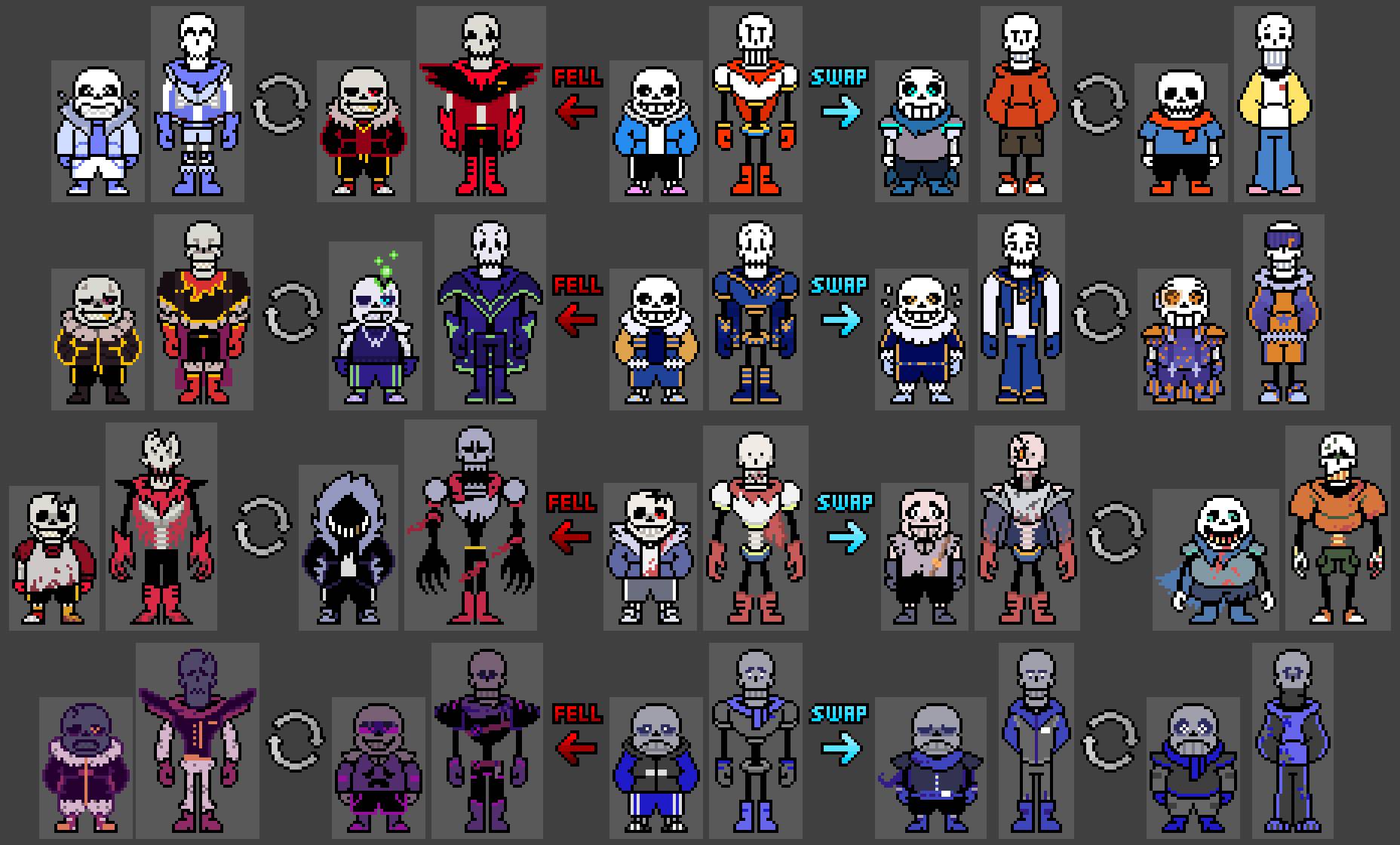 Dust Sans and Dustdust Sans Battle Sprites Revamp by JesterBones4150 on  DeviantArt