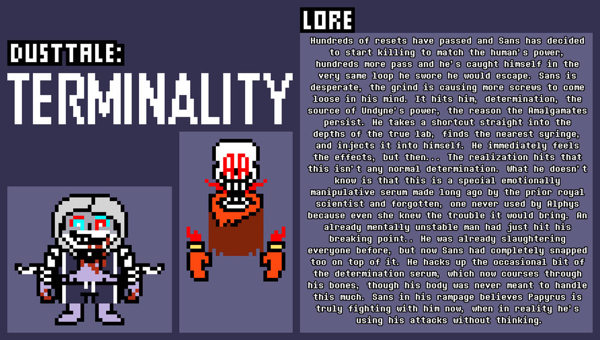 Dusttale Terminality Ref Sheet by JesterBones4150 on DeviantArt