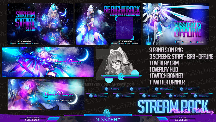 Mega Stream Pack | Mercy Atlantic Overwatch by MissYeny on DeviantArt