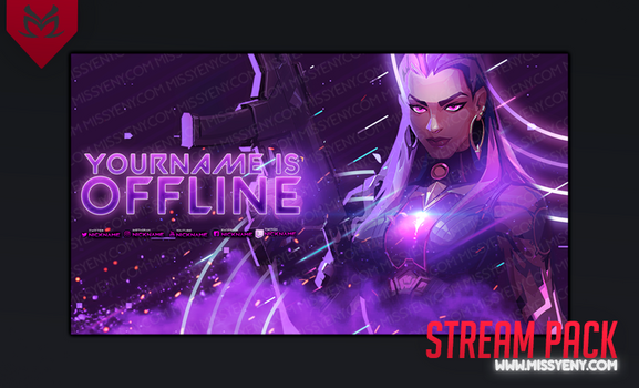 REYNA VALORANT STREAM PACK | 4 BANNERS TWITCH PANE