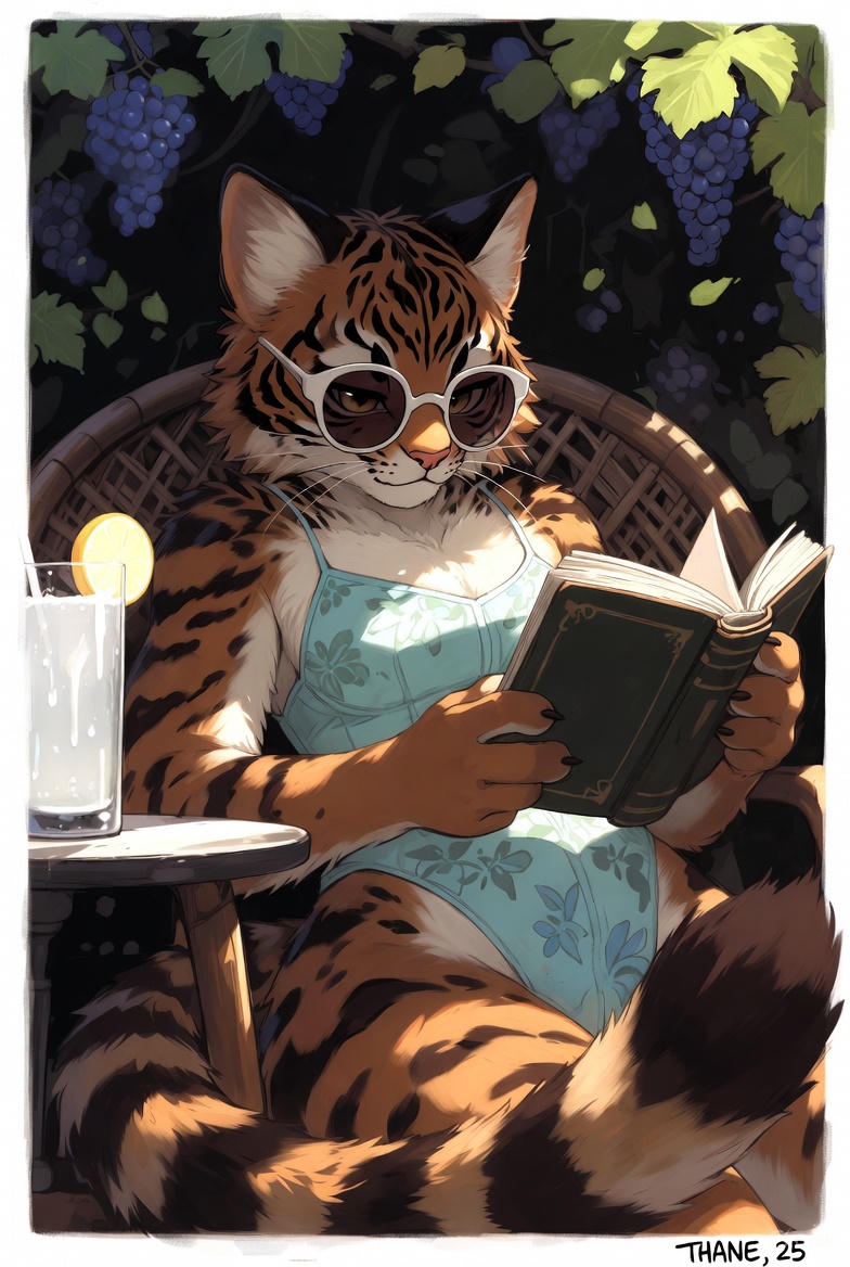 The Reader under the Shade of the Vine