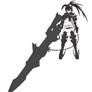 Insane Black Rock Shooter With Insane Cannon Lance